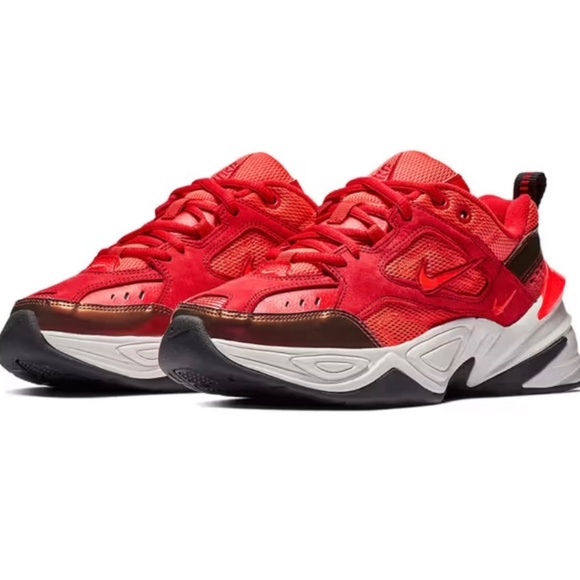 NIKE WMNS M2K Tekno Red Crimson Suede Mesh Sneaker Size US 7.5 - panoramagroup.in
